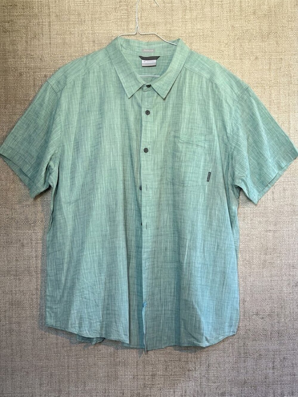 Columbia Short-Sleeve Button-Down Shirt - Seafoam Green